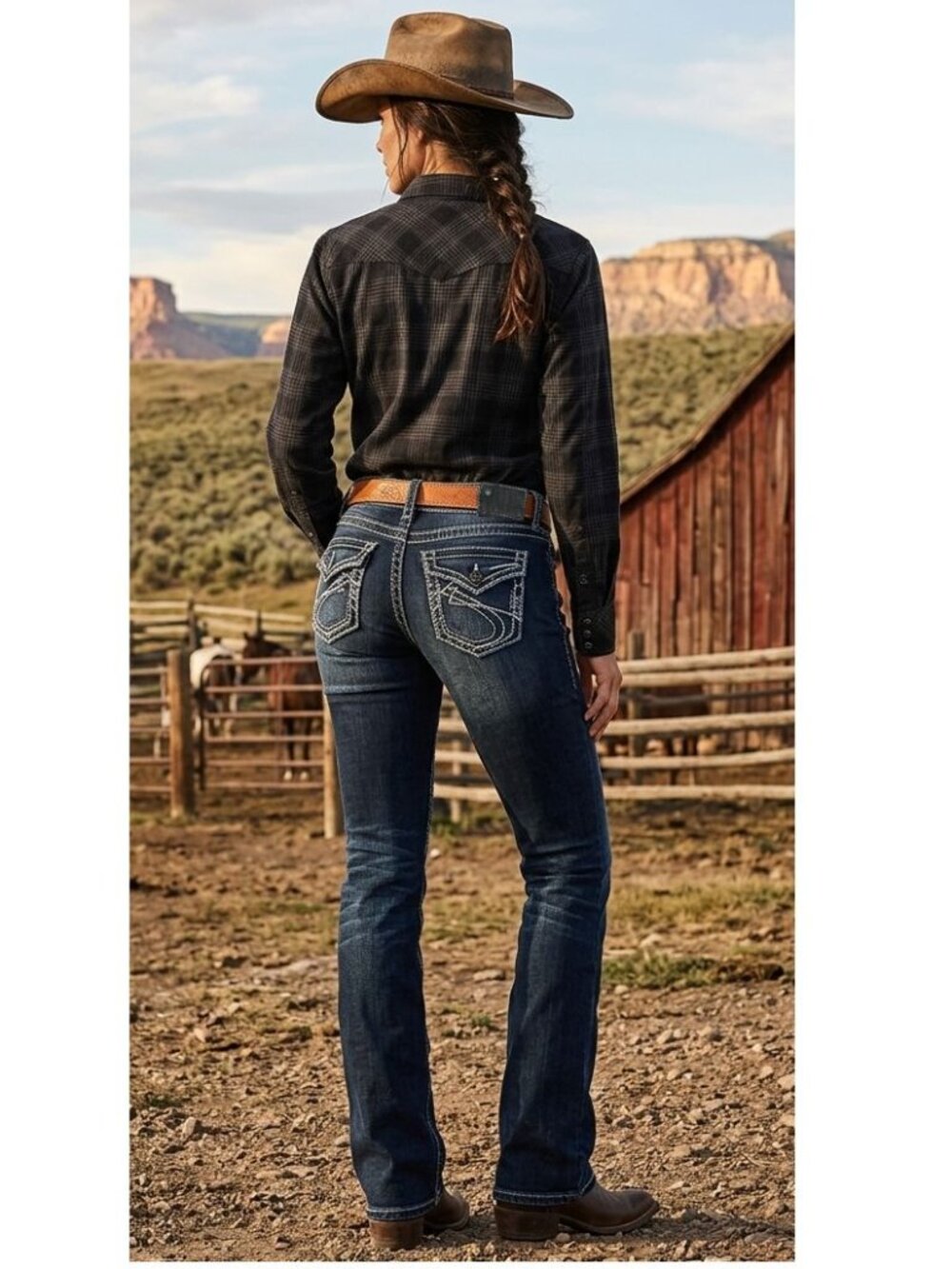 Silver Jeans - SUKI SURPLUS - SAF446 - Mid Rise Boot Cut Blue Denim (27X30)